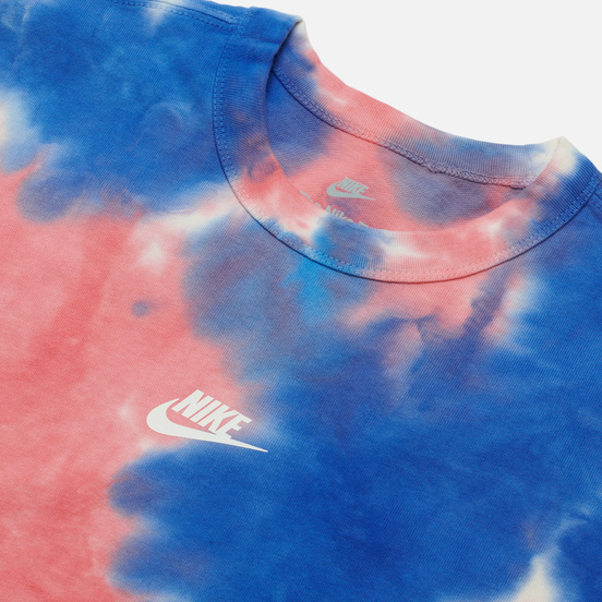 Мужская футболка Nike Premium Essential Tie-Dye White/Light Fusion Red/Signal Blue/White