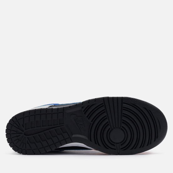 Мужские кроссовки Nike x NBA Dunk Low Retro Embroidered Black/Racer Blue/Grey Fog/Orange
