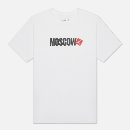 Мужская футболка Jordan Moscow City, цвет белый, размер XXXL
