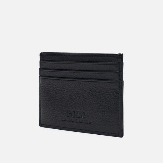 Держатель для карточек Polo Ralph Lauren Debossed Logo Multi Card Case Smooth Leather Black