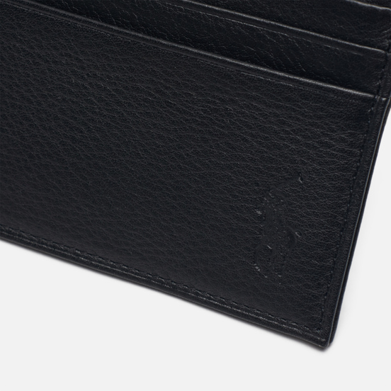 Держатель для карточек Polo Ralph Lauren Debossed Logo Multi Card Case Smooth Leather Black