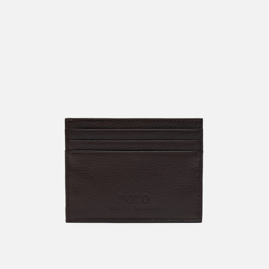 Держатель для карточек Polo Ralph Lauren Debossed Logo Multi Card Case Smooth Leather Brown