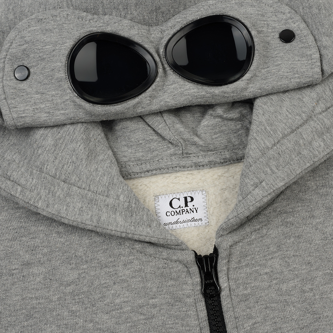 C.P. Company U16 Детская толстовка Cotton Fleece Goggle Small Logo Full Zip