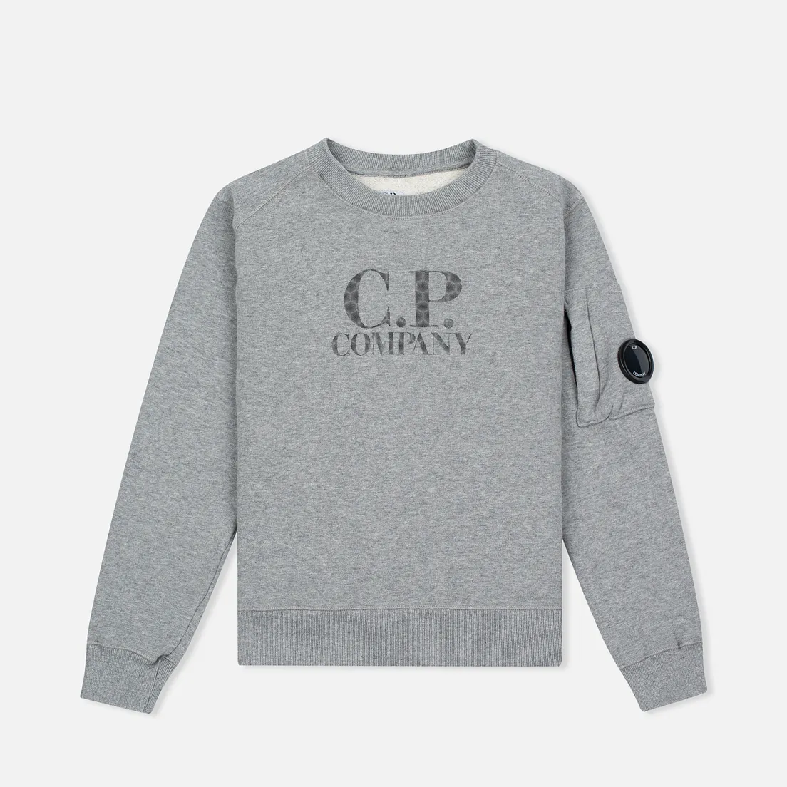 C.P. Company U16 Детская толстовка Cotton Fleece Lens Crew Neck Reflective Logo