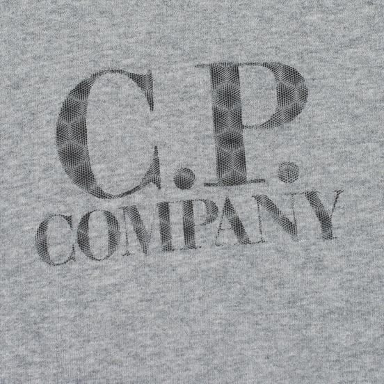Детская толстовка C.P. Company U16 Cotton Fleece Lens Crew Neck Reflective Logo Grey Melange