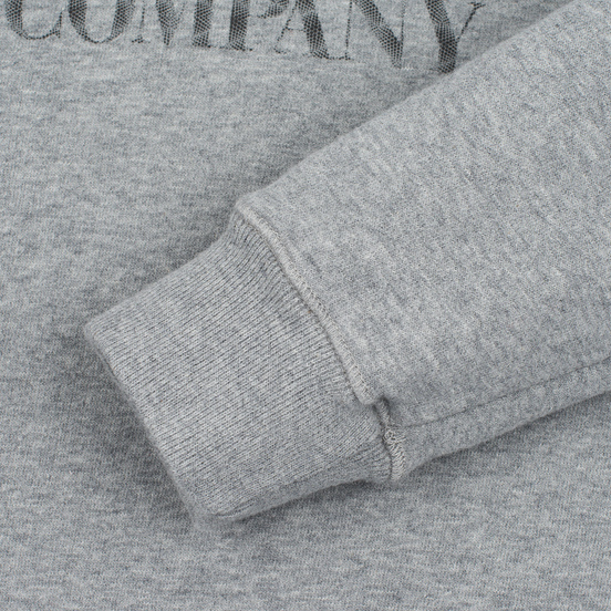 Детская толстовка C.P. Company U16 Cotton Fleece Lens Crew Neck Reflective Logo Grey Melange