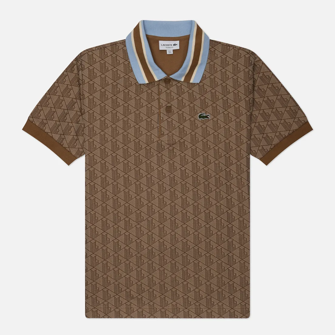 Lacoste Мужское поло Contrast Collar Monogram
