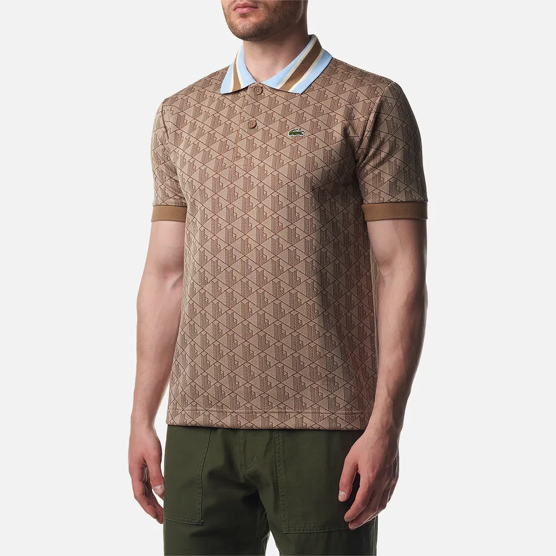 Lacoste Мужское поло Contrast Collar Monogram