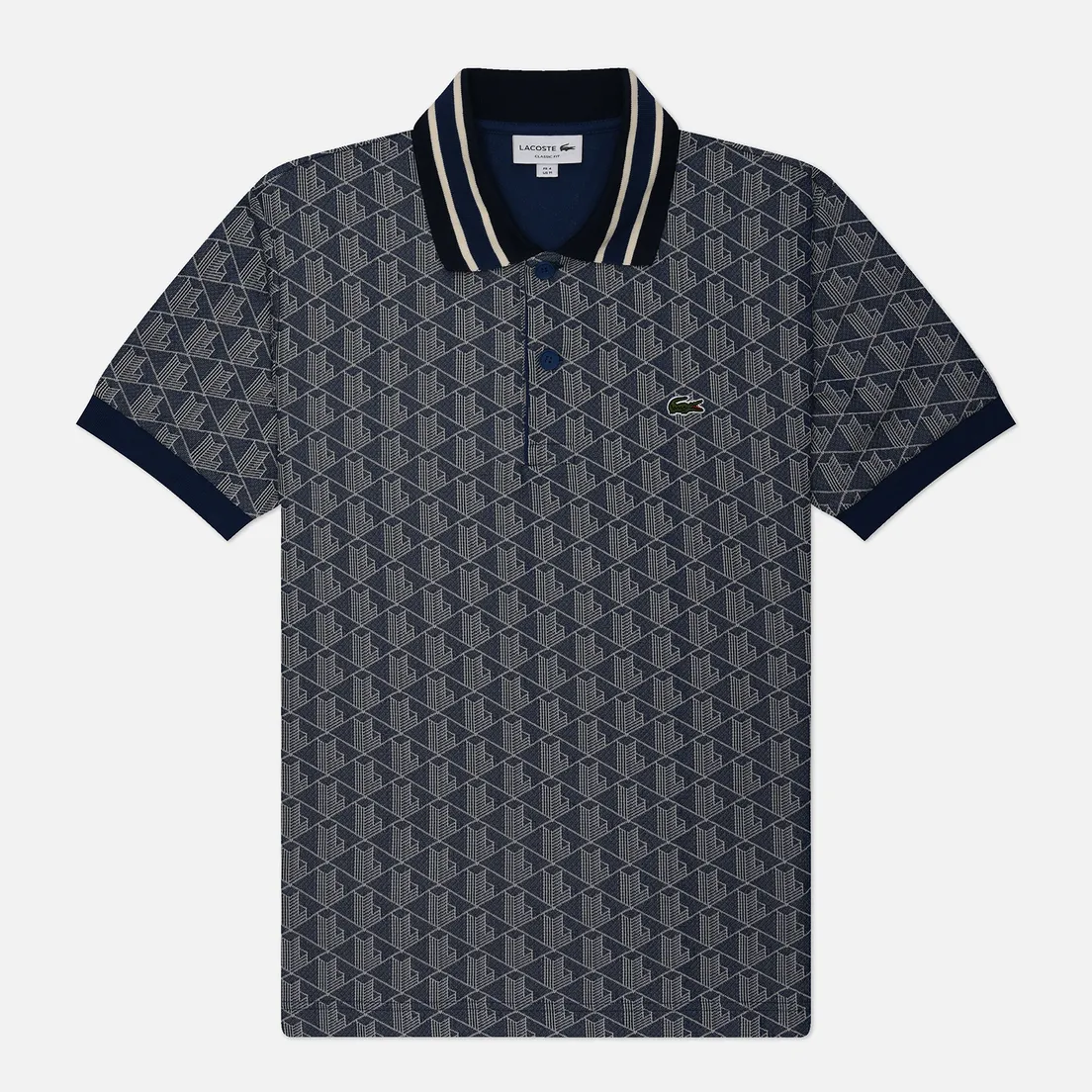 Lacoste Мужское поло Contrast Collar Monogram