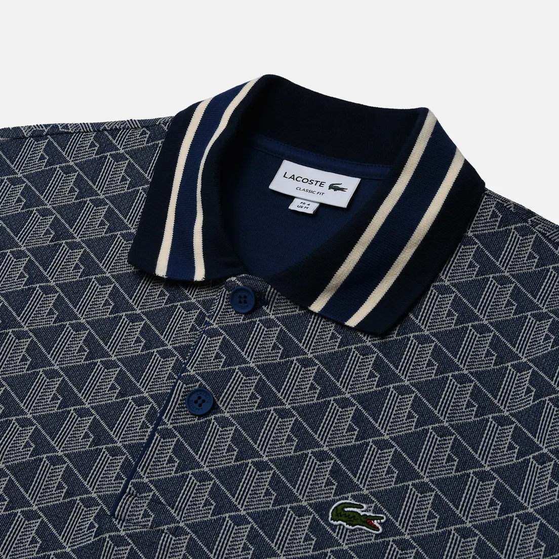 Lacoste Мужское поло Contrast Collar Monogram