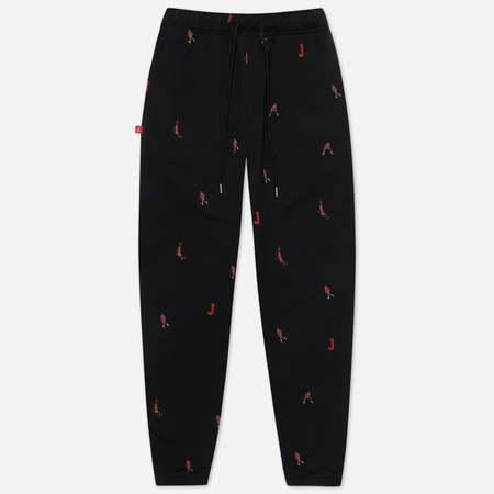 Мужские брюки Jordan Essentials Fleece All Over Print, цвет чёрный, размер L