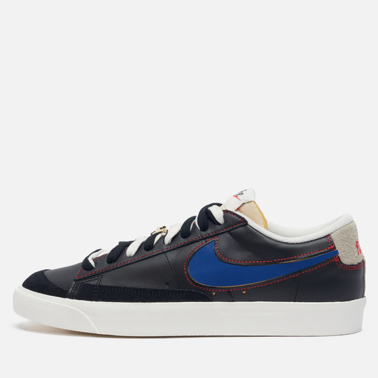 Мужские кроссовки Nike Blazer Low 77 PRM Removable Swoosh Black/Deep Royal Blue/Light Stone