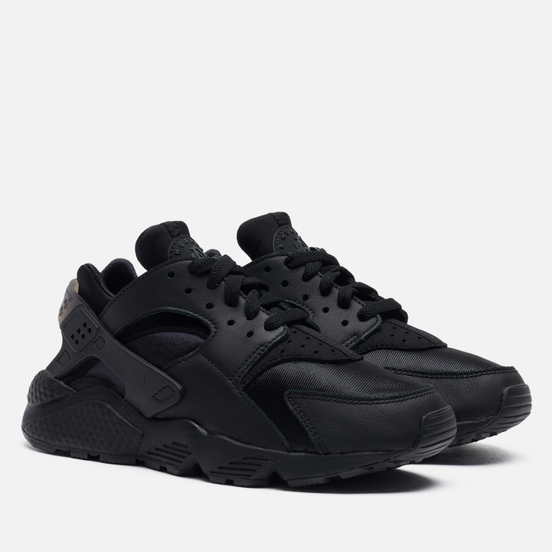 nike womens huarache black and white