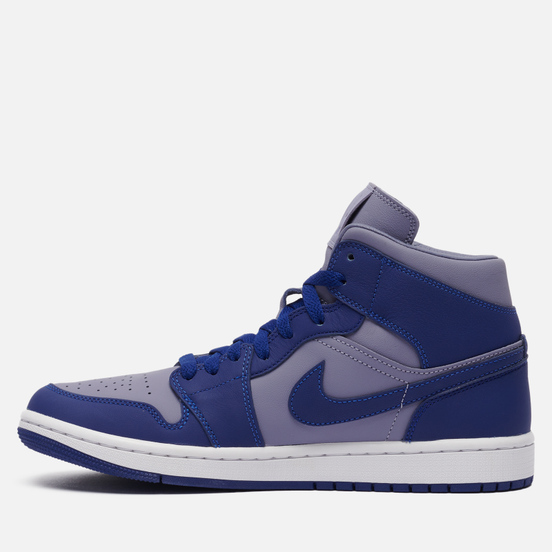 Женские кроссовки Jordan Wmns Air Jordan 1 Mid SE Iron Purple/Deep Royal Blue/White