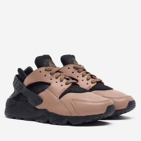 фото Кроссовки nike air huarache leather toadstool, цвет коричневый, размер 37.5 eu