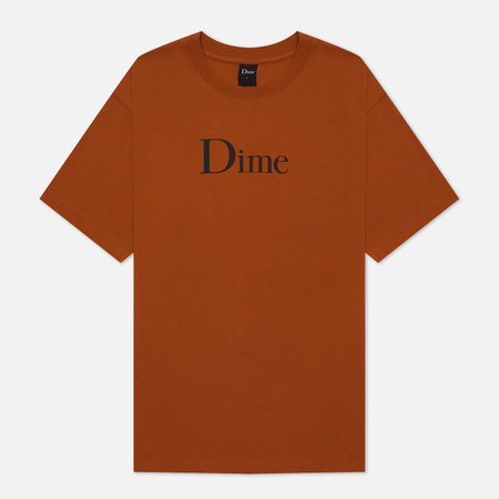 Мужская футболка Dime Classic Logo Crew Neck, цвет коричневый, размер S