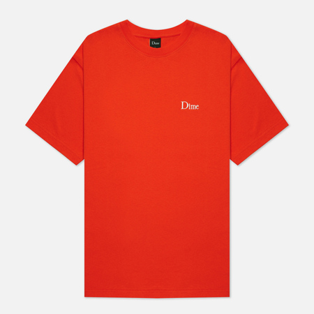 Мужская футболка Dime Classic Small Logo Crew Neck, цвет оранжевый, размер S