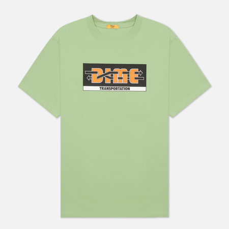 Мужская футболка Dime Transportation, цвет зелёный, размер M