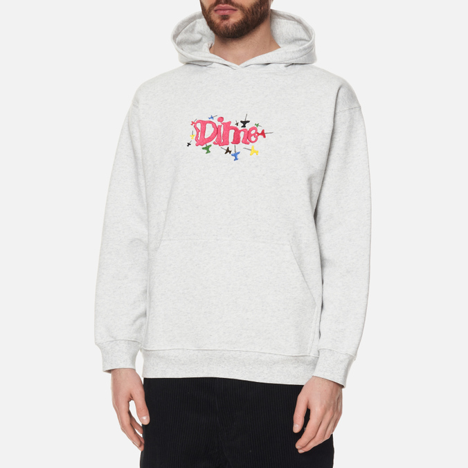 Мужская толстовка Dime chat Hoodie, dimeho13-NVY. Dime свитшот. Худи Dime серая.