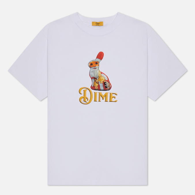 Мужская футболка Dime Santa Bunny белого цвета