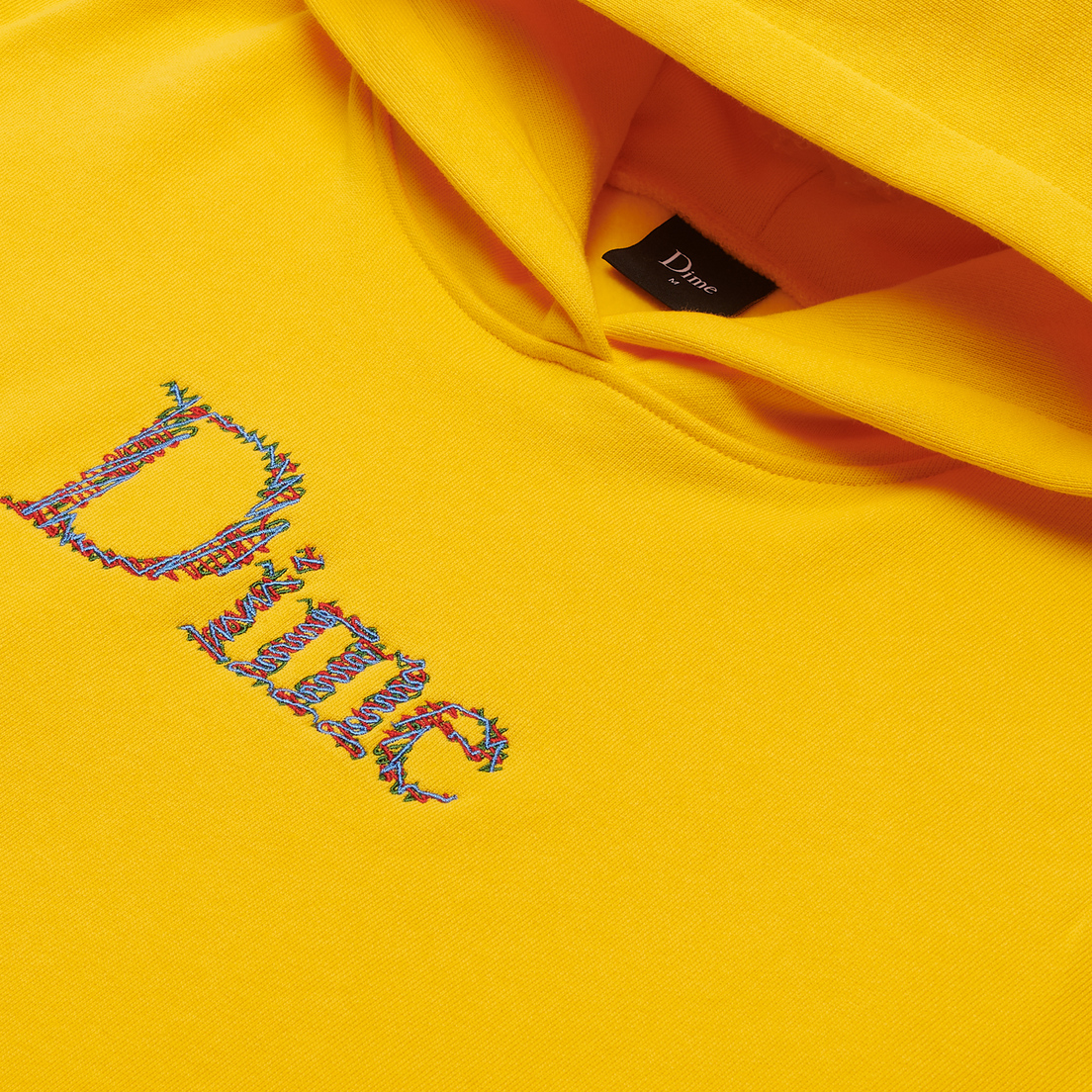 Dime Scribble Classic Logo Hoodie DIMES3033 YEL