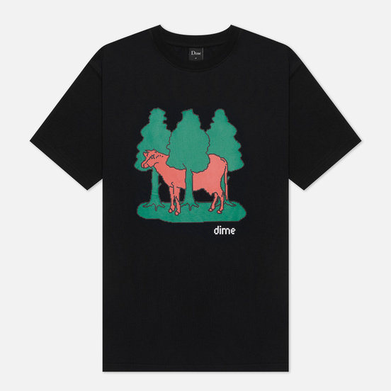 Мужская футболка Dime Forest Cow Black