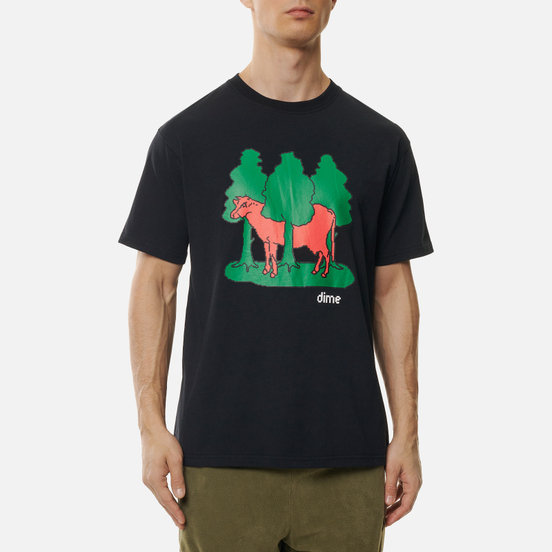Мужская футболка Dime Forest Cow Black