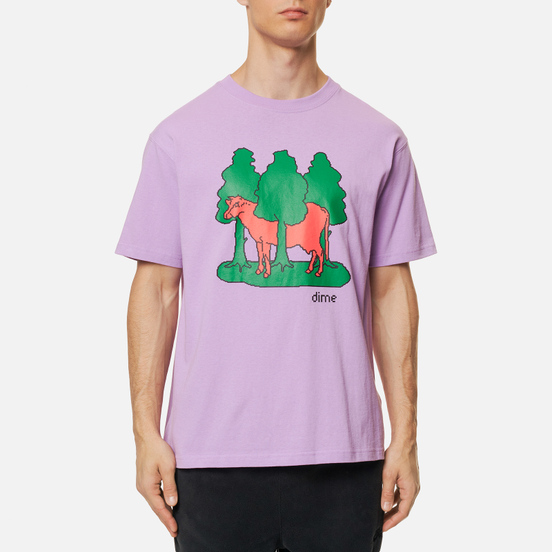 Мужская футболка Dime Forest Cow Lavender