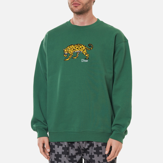 Мужская толстовка Dime Puzzle Cat Crew Neck Green