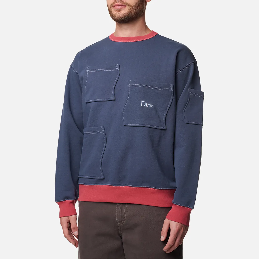 Dime Мужская толстовка French Terry Pocket Crew Neck