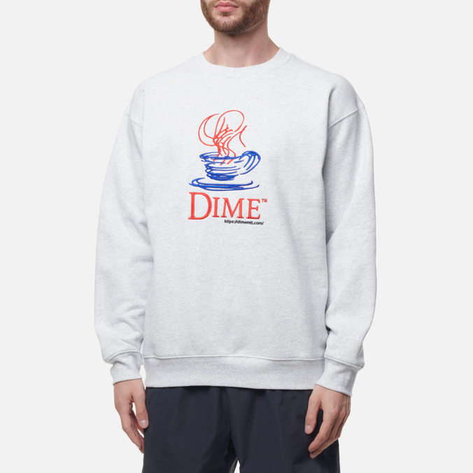 Мужская толстовка Dime, цвет серый, размер M DIMESU14ASH Oracle Crew Neck - фото 3