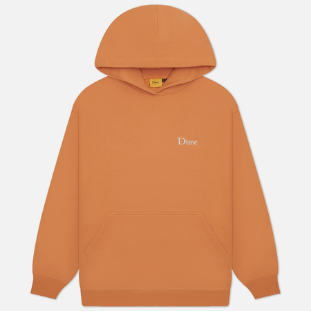 фото Мужская толстовка dime classic small logo ss23 hoodie, цвет оранжевый, размер s