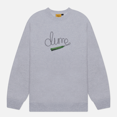 фото Мужская толстовка dime iron crew neck, цвет серый, размер s