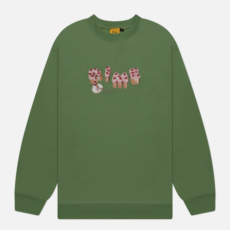 фото Мужская толстовка dime cake crew neck, цвет зелёный, размер m