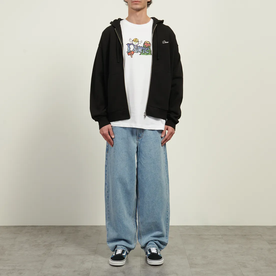 Dime Мужская толстовка Cursive Small Logo Zip Hoodie