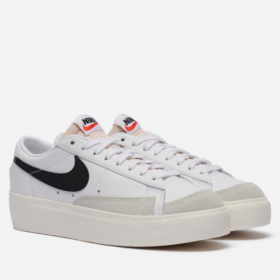 Женские кроссовки Nike Blazer Low Platform White/Black/Sail/Team Orange