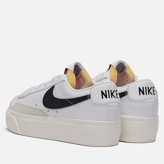 Женские кроссовки Nike Blazer Low Platform White/Black/Sail/Team Orange