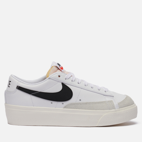 Женские кроссовки Nike Blazer Low Platform White/Black/Sail/Team Orange