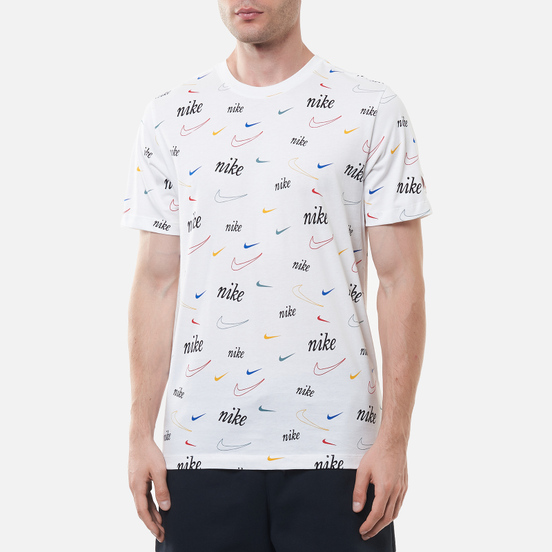 Мужская футболка Nike Swoosh 50 All Over Print White