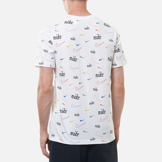 Мужская футболка Nike Swoosh 50 All Over Print White