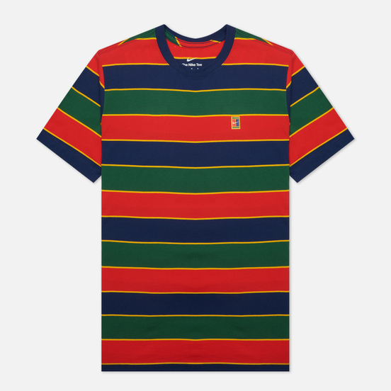 Мужская футболка Nike Court Embroidered Stripes Binary Blue