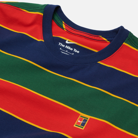 Мужская футболка Nike Court Embroidered Stripes Binary Blue