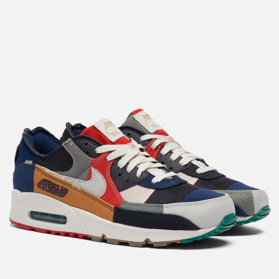Женские кроссовки Nike Wmns Air Max 90 QS Legacy College Navy/Light Bone/Sail/Chile Red