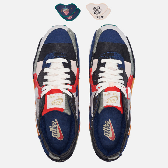 Женские кроссовки Nike Wmns Air Max 90 QS Legacy College Navy/Light Bone/Sail/Chile Red