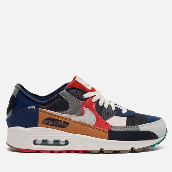 Женские кроссовки Nike Wmns Air Max 90 QS Legacy College Navy/Light Bone/Sail/Chile Red