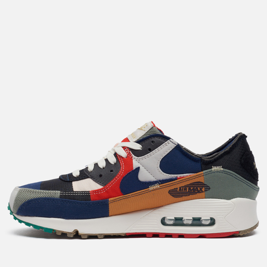 Женские кроссовки Nike Wmns Air Max 90 QS Legacy College Navy/Light Bone/Sail/Chile Red