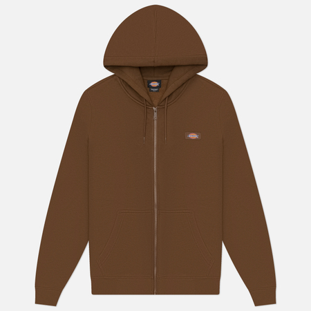 Мужская толстовка Dickies Oakport Zip Hoodie, цвет коричневый, размер M