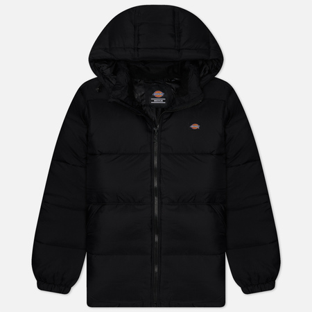 фото Мужской пуховик dickies waldenburg hooded, цвет чёрный, размер s