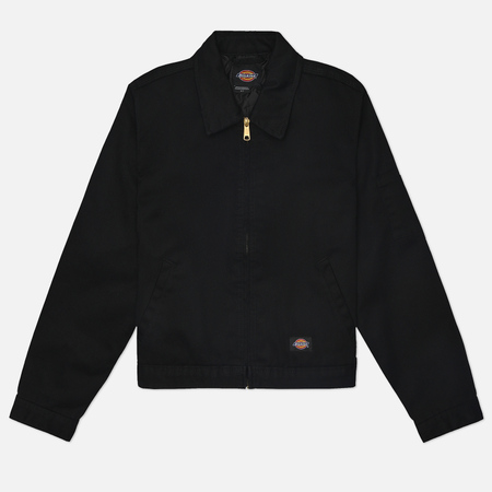  Женская куртка ветровка Dickies Lined Eisenhower, цвет чёрный, размер M