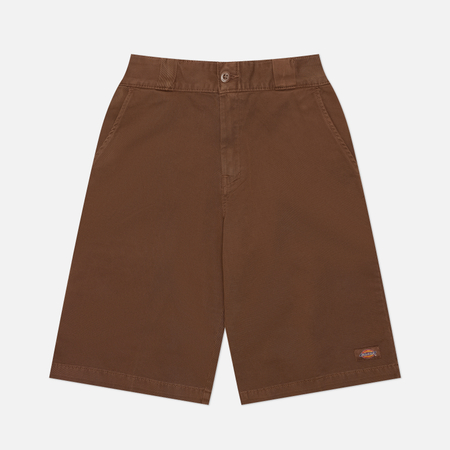 фото Мужские шорты dickies 247 garment dyed, цвет коричневый, размер 34
